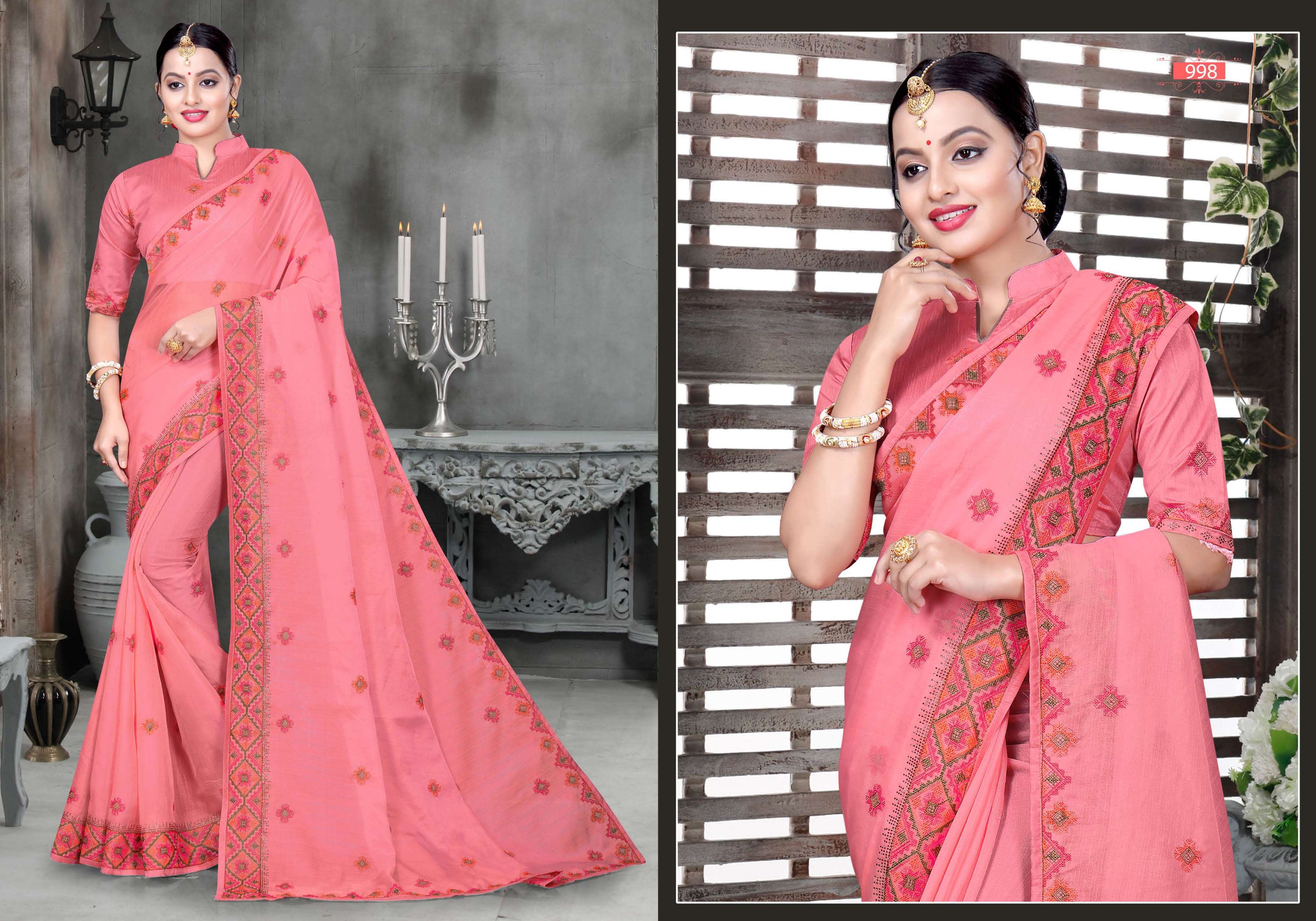 Amrut By Kaasni Fashion Wedding Work Saris Exports