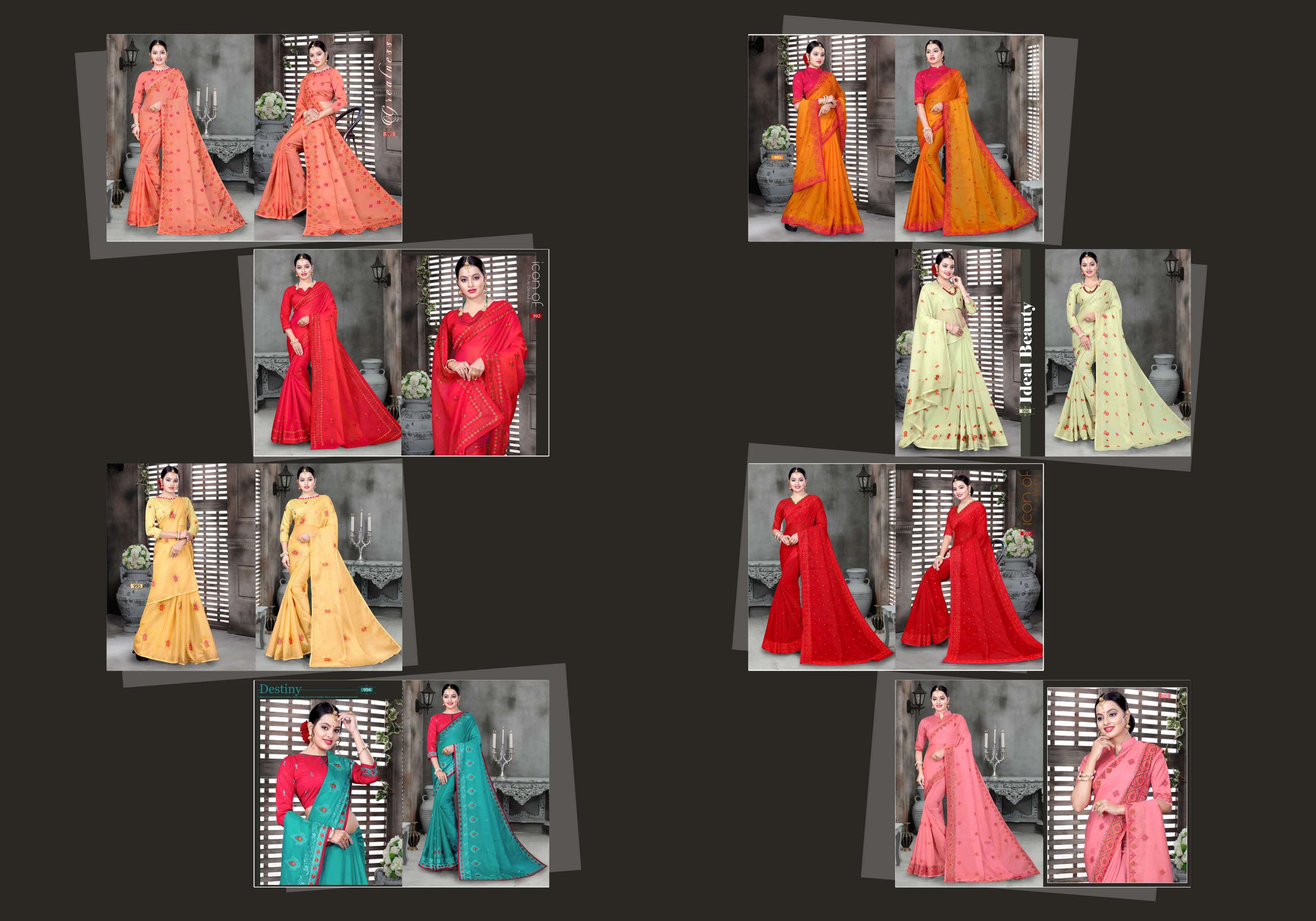 Amrut By Kaasni Fashion Wedding Work Saris Exports