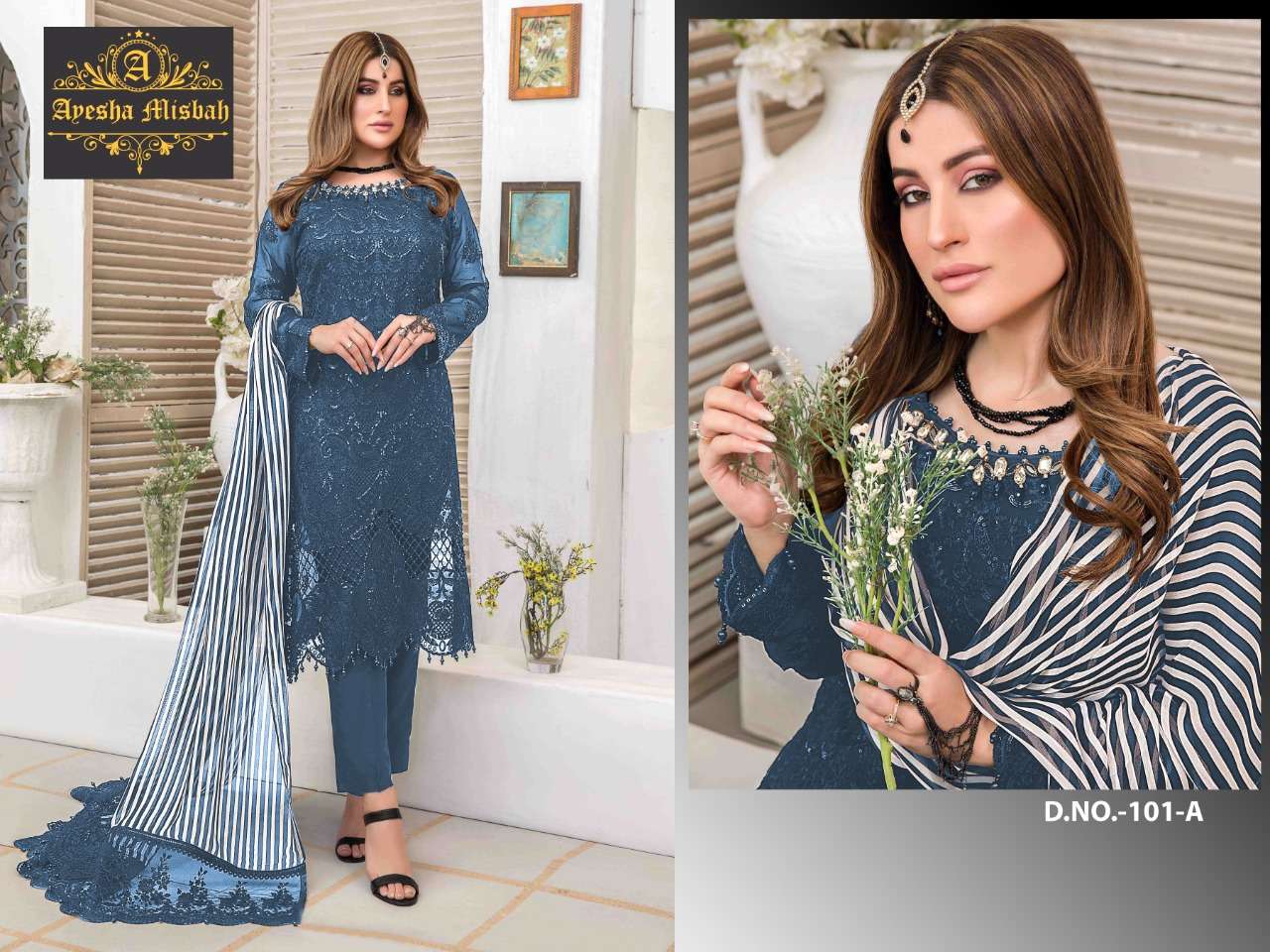 Ayesha Misbah 101 Design Color Pakistan Suits Exports