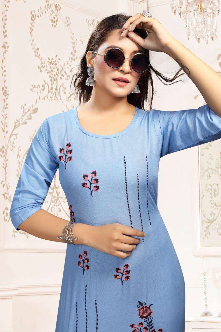Fashion Talk Khushboo Vol.2 Heavy Rayon Readymade Suit Catalog Collection Wholesale Best Rate