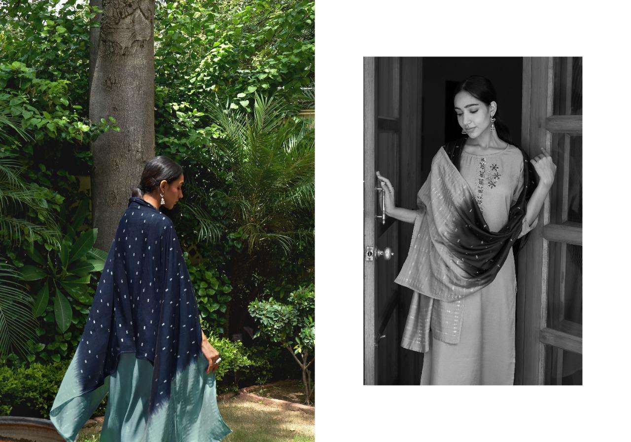 Gloria By Lt Nitya Handwork Readymade Kurti Pant With Dupatta