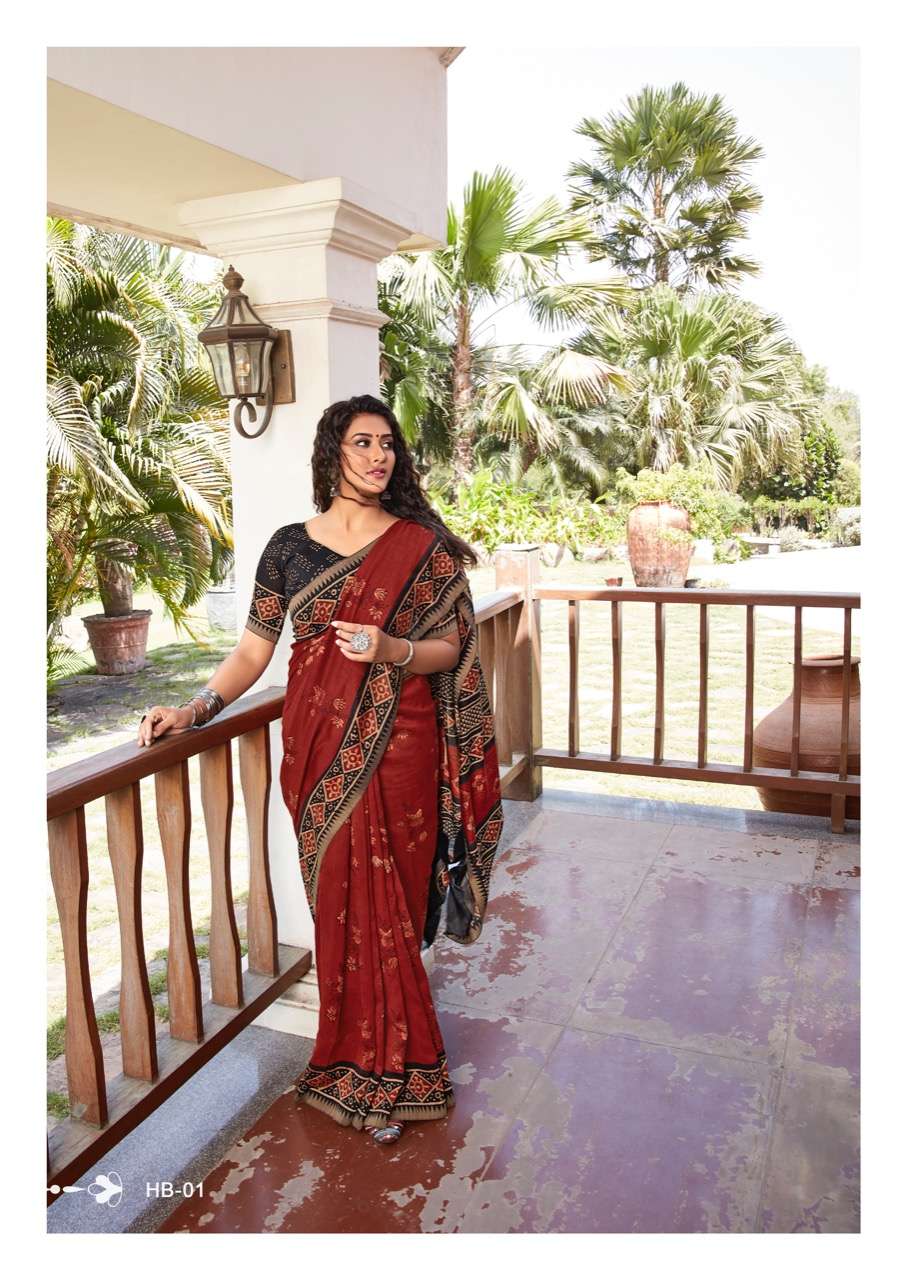 Hand Block Print By Sr Brand Mulmul Cotton Saree Exports