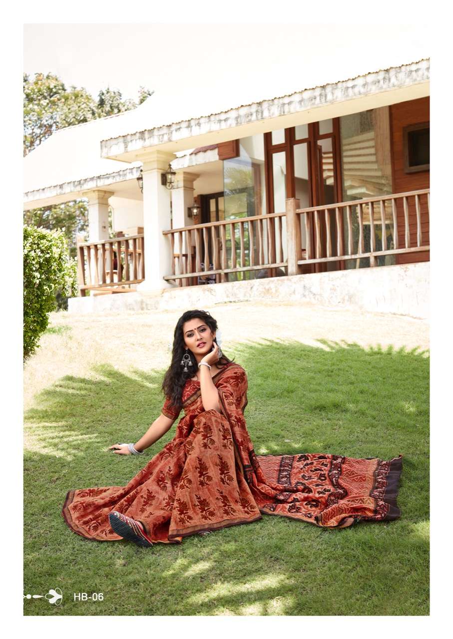 Hand Block Print By Sr Brand Mulmul Cotton Saree Exports