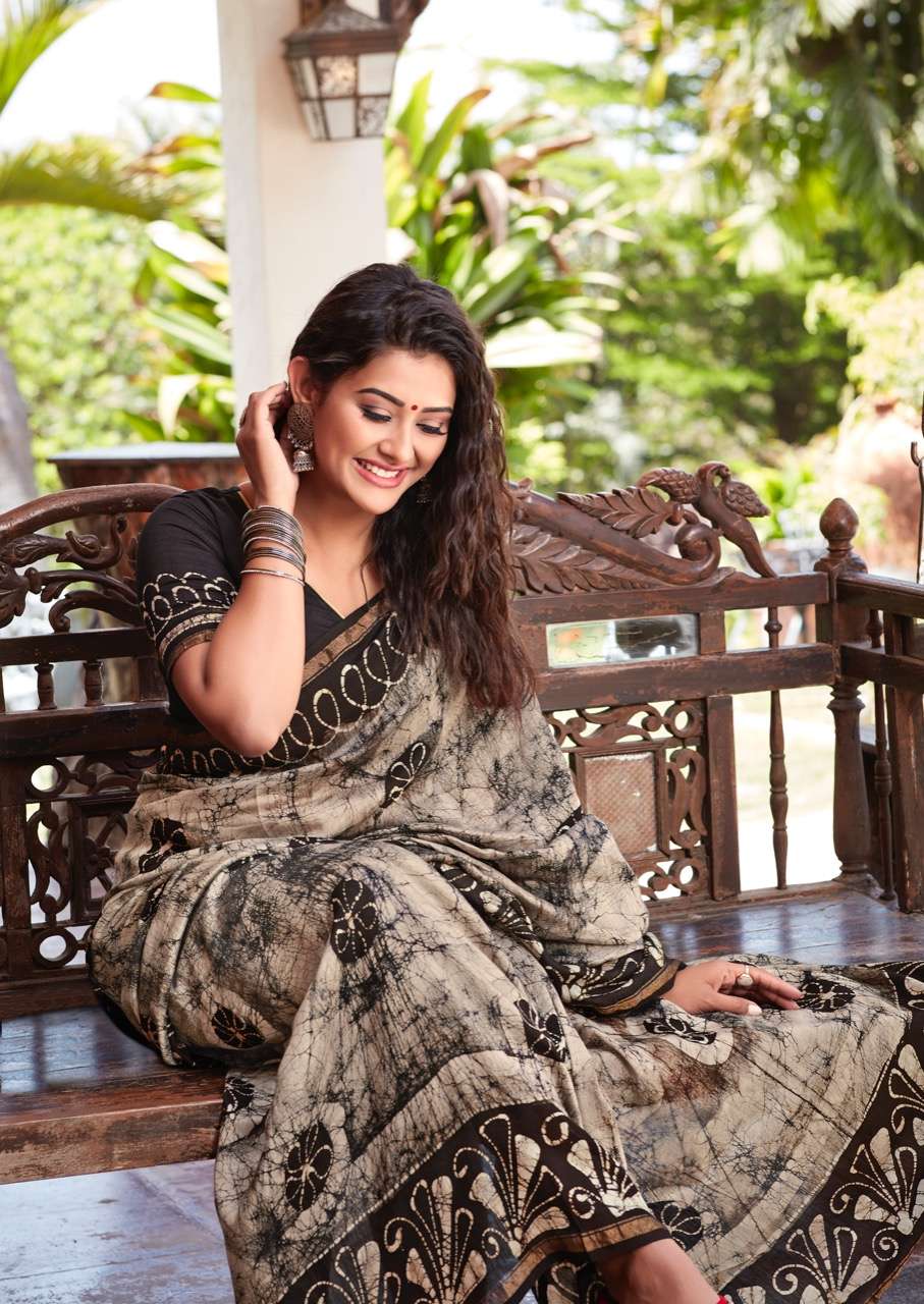 Hand Block Print By Sr Brand Mulmul Cotton Saree Exports