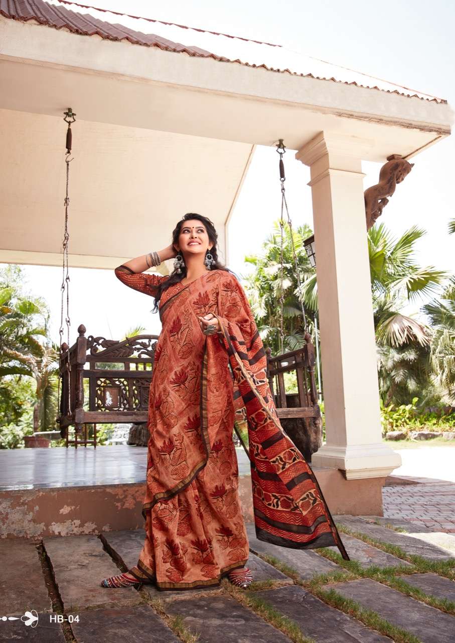 Hand Block Print By Sr Brand Mulmul Cotton Saree Exports