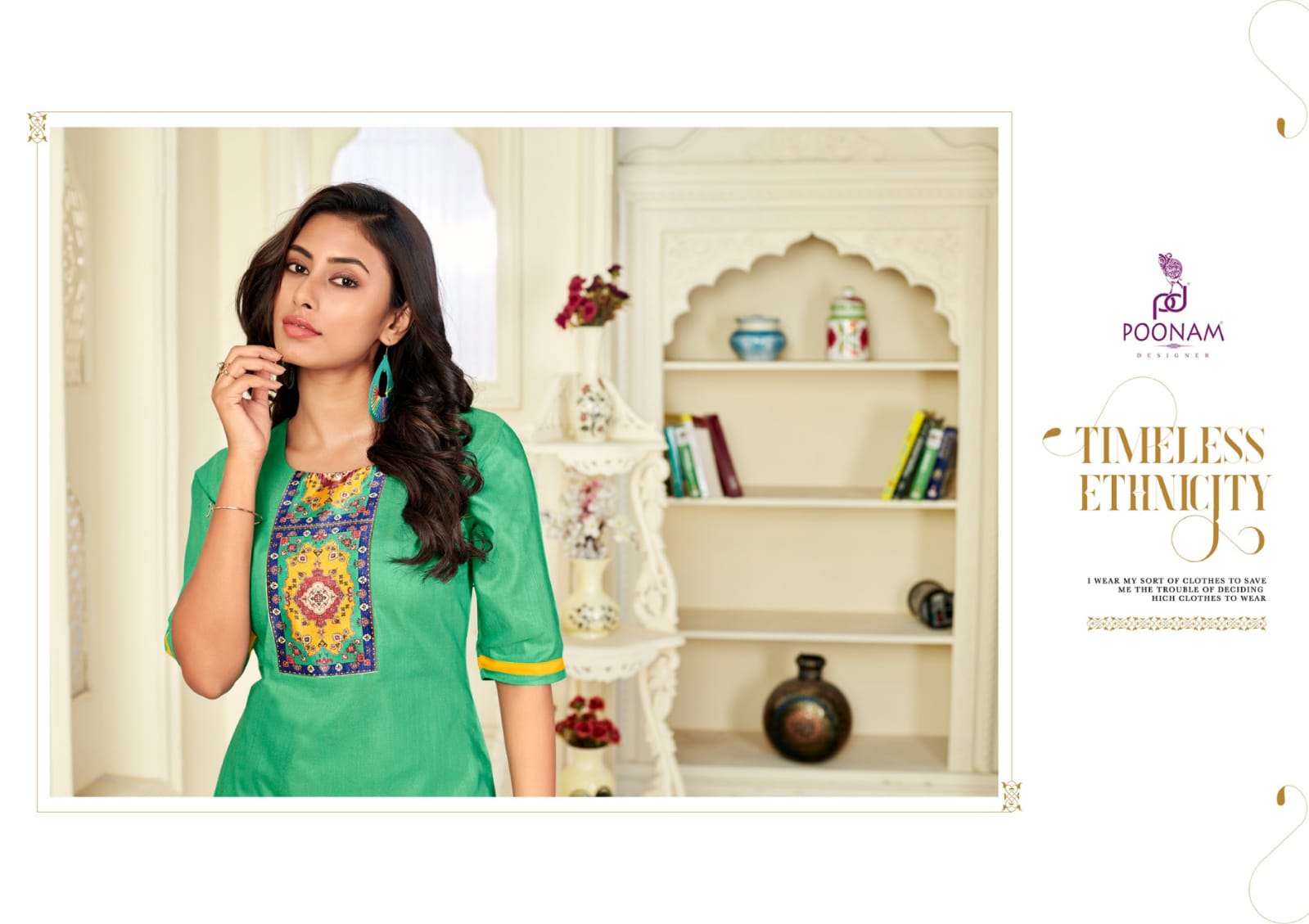 Poonam Glory Slub Silk Plus Sizes Ladies Kurti