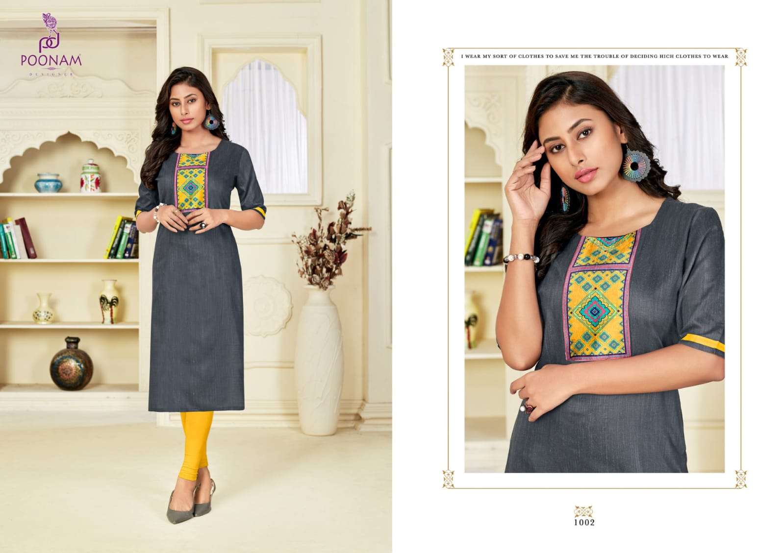 Poonam Glory Slub Silk Plus Sizes Ladies Kurti