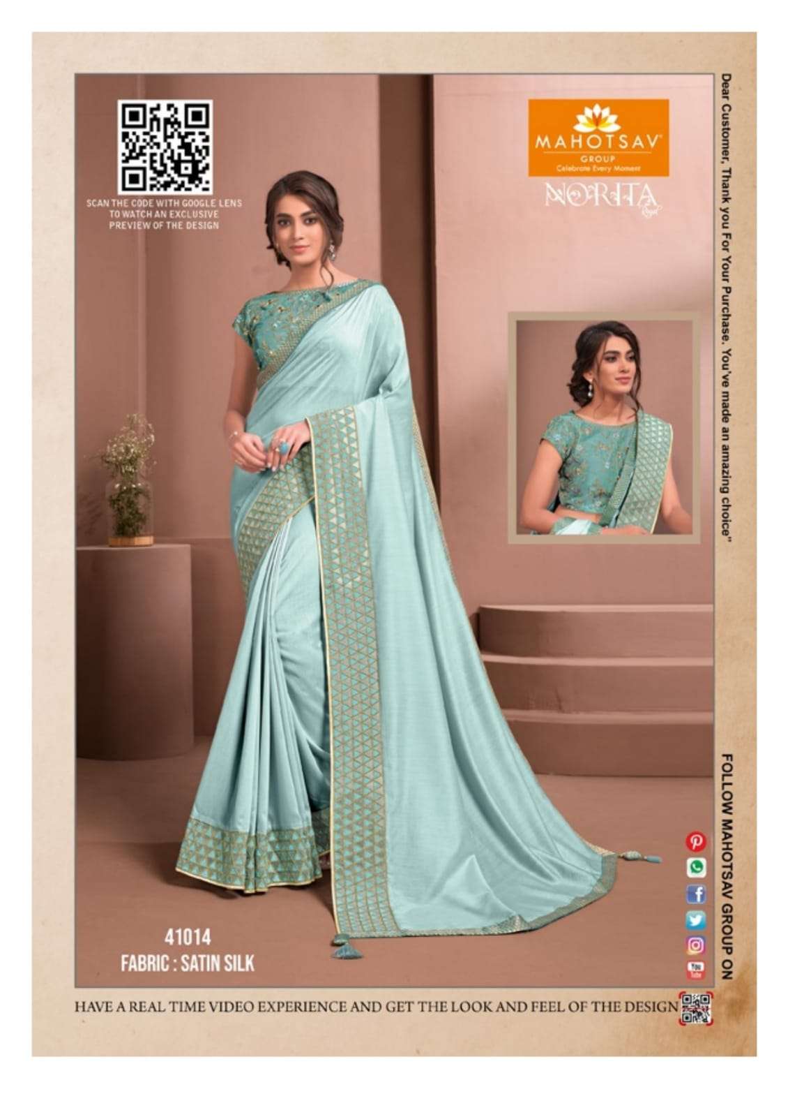 Raissa By Mahotsav  Norita Elegant Fancy Work Saris Exports