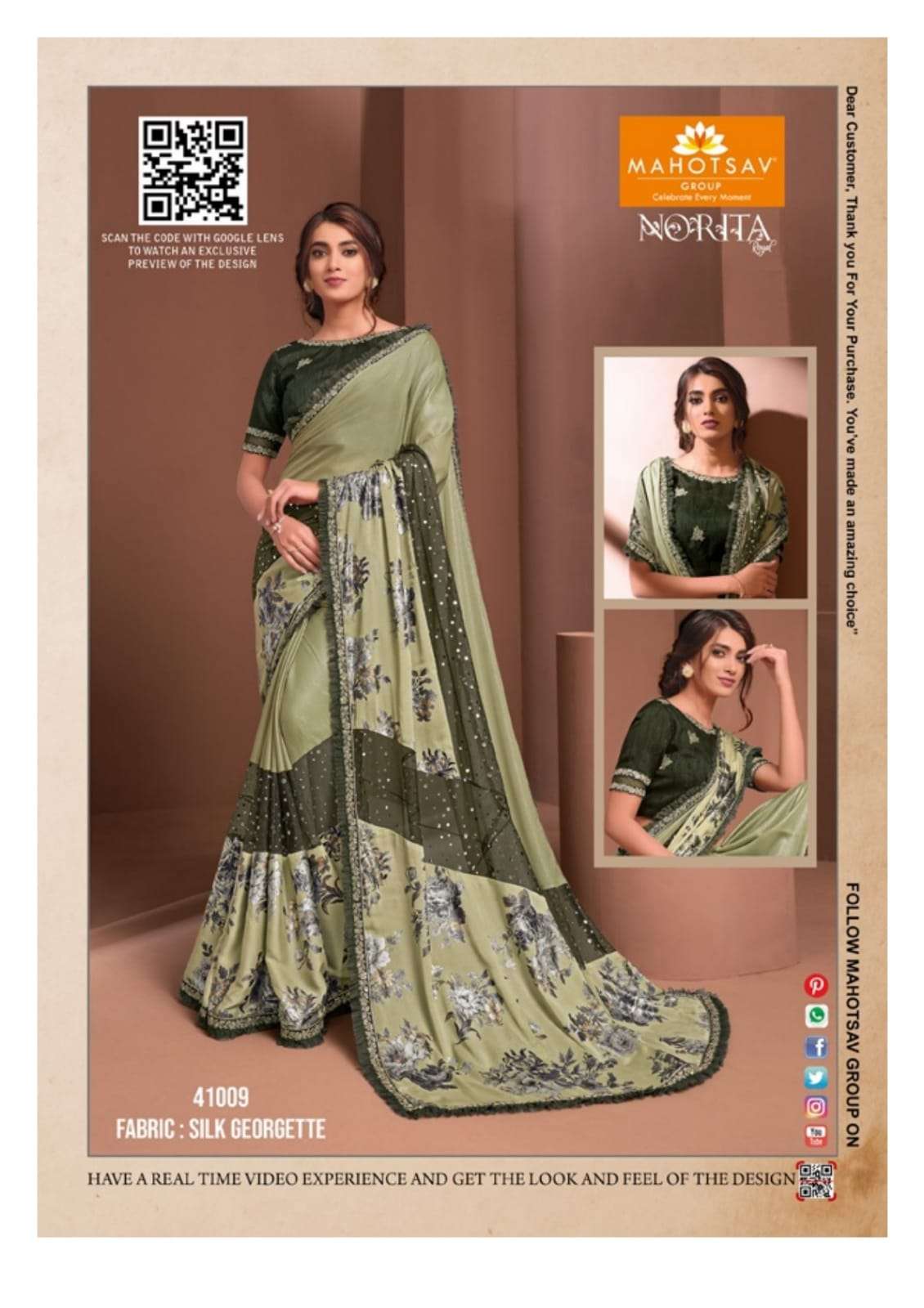 Raissa By Mahotsav  Norita Elegant Fancy Work Saris Exports