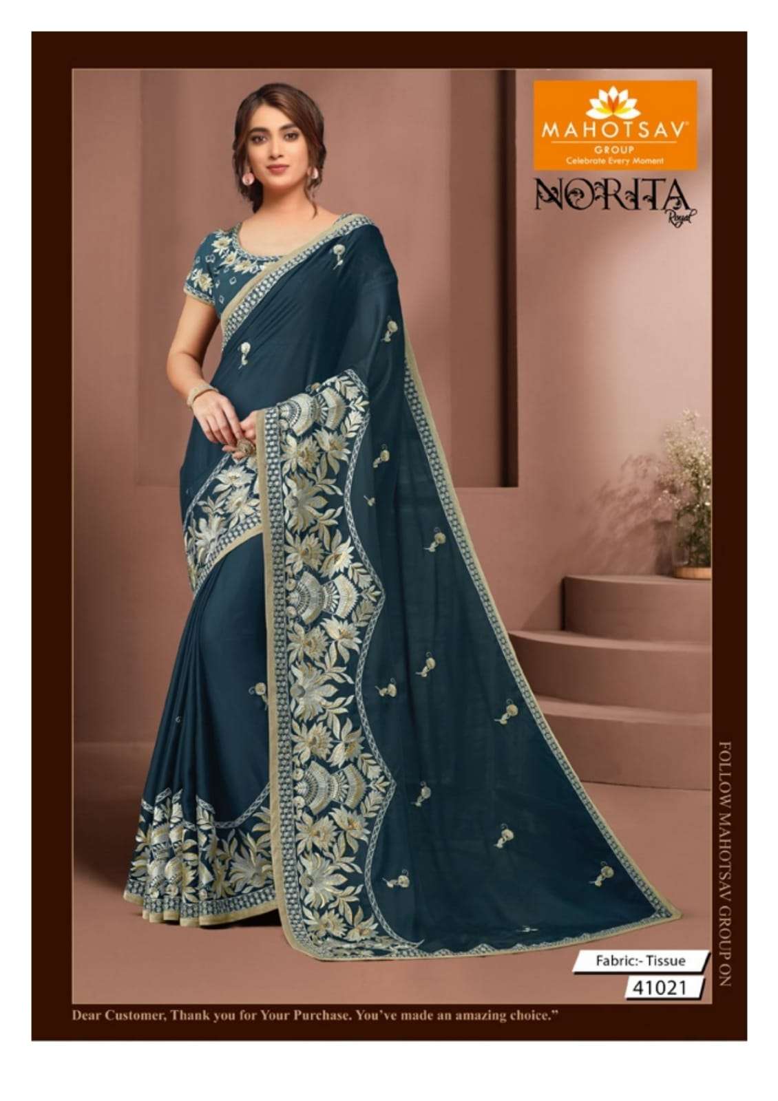 Raissa By Mahotsav  Norita Elegant Fancy Work Saris Exports