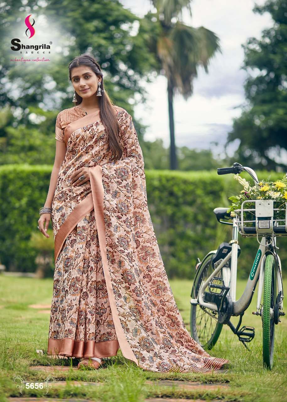 Sakhiya Linen By Shangrila Saree Surat Catalog Exports