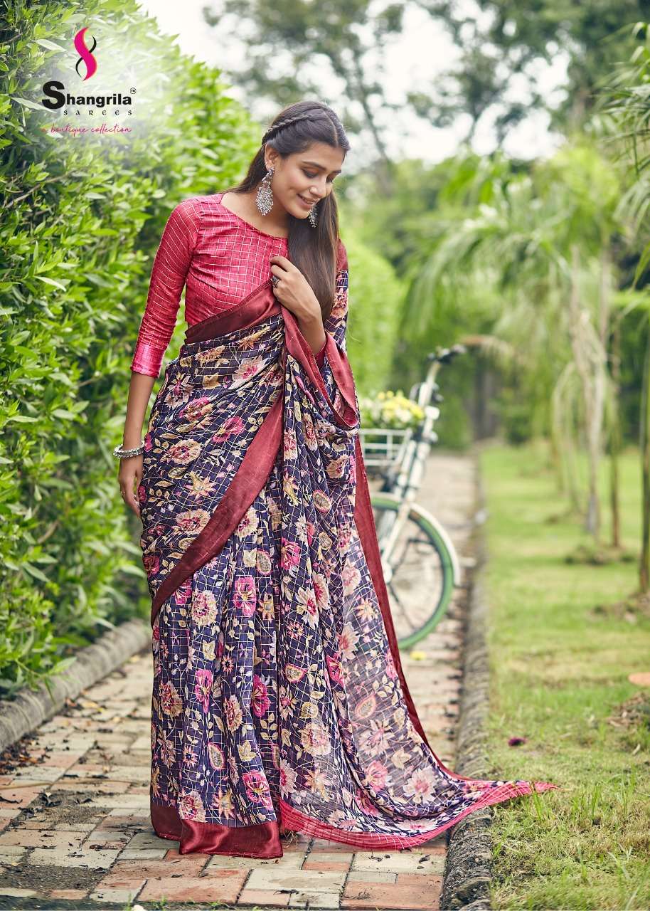 Sakhiya Linen By Shangrila Saree Surat Catalog Exports