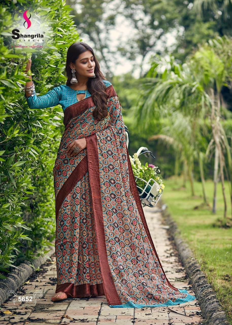 Sakhiya Linen By Shangrila Saree Surat Catalog Exports