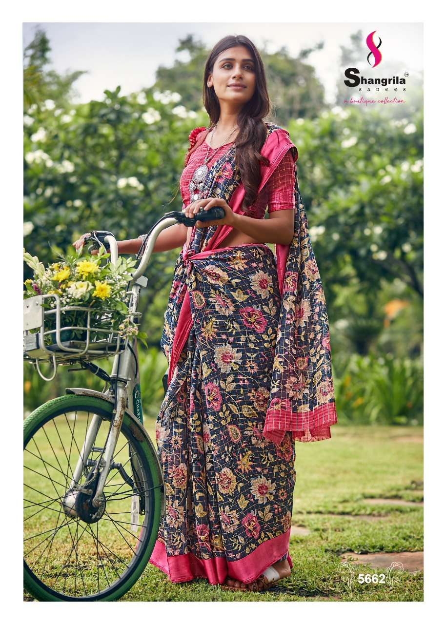 Sakhiya Linen By Shangrila Saree Surat Catalog Exports