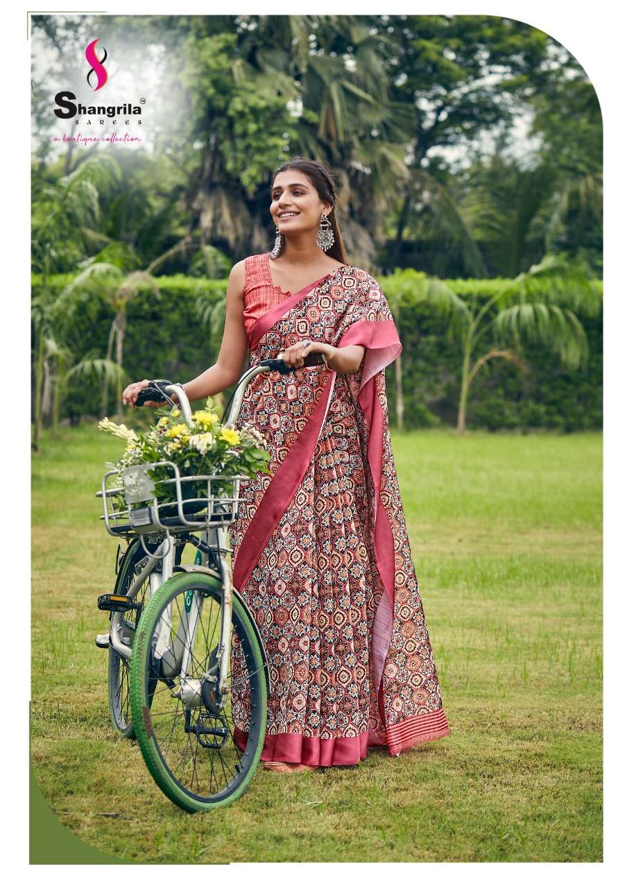 Sakhiya Linen By Shangrila Saree Surat Catalog Exports