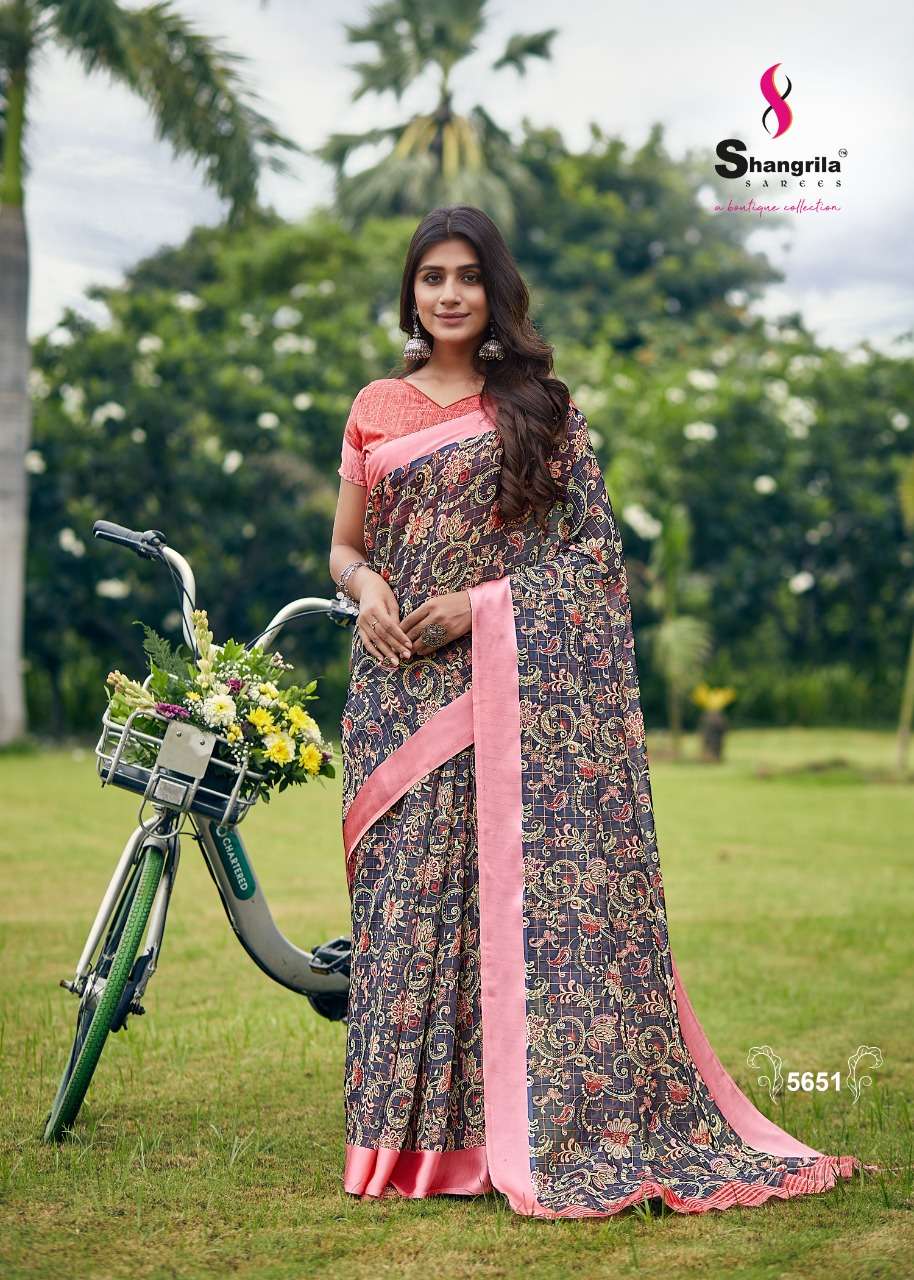 Sakhiya Linen By Shangrila Saree Surat Catalog Exports