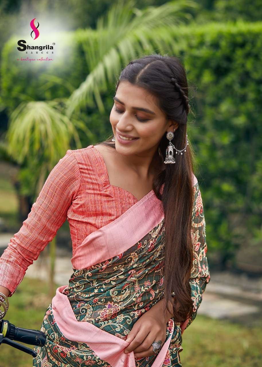 Sakhiya Linen By Shangrila Saree Surat Catalog Exports