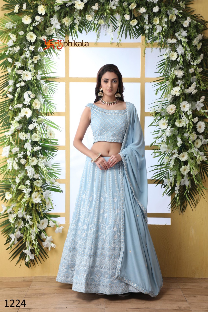 Shubhkala Guldasta Vol 5 Georgette Designer Branded 1221-1225 Series Lehenga Collections