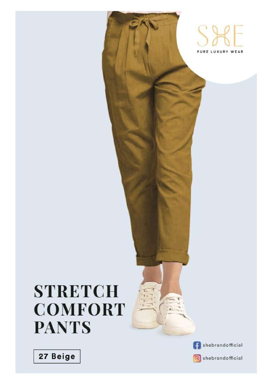 Stretch Comfort Pants By She Bottom Wear Pant For Women Girls