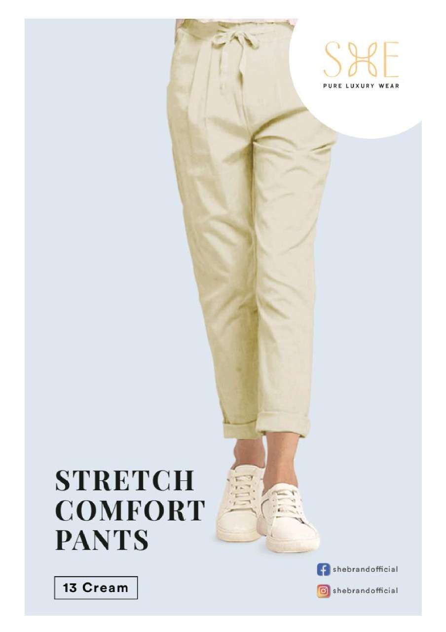 Stretch Comfort Pants By She Bottom Wear Pant For Women Girls
