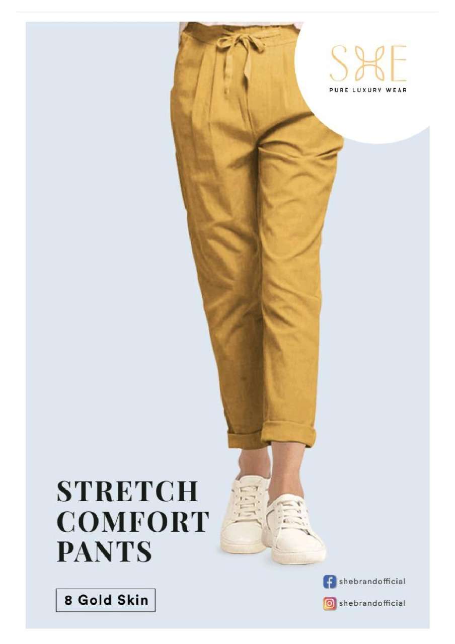 Stretch Comfort Pants By She Bottom Wear Pant For Women Girls