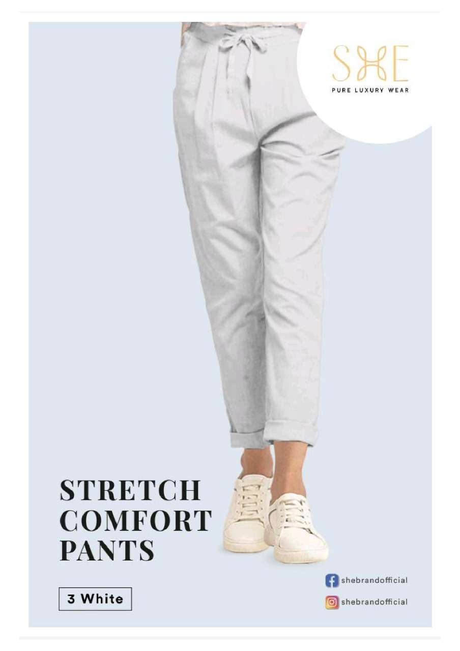 Stretch Comfort Pants By She Bottom Wear Pant For Women Girls