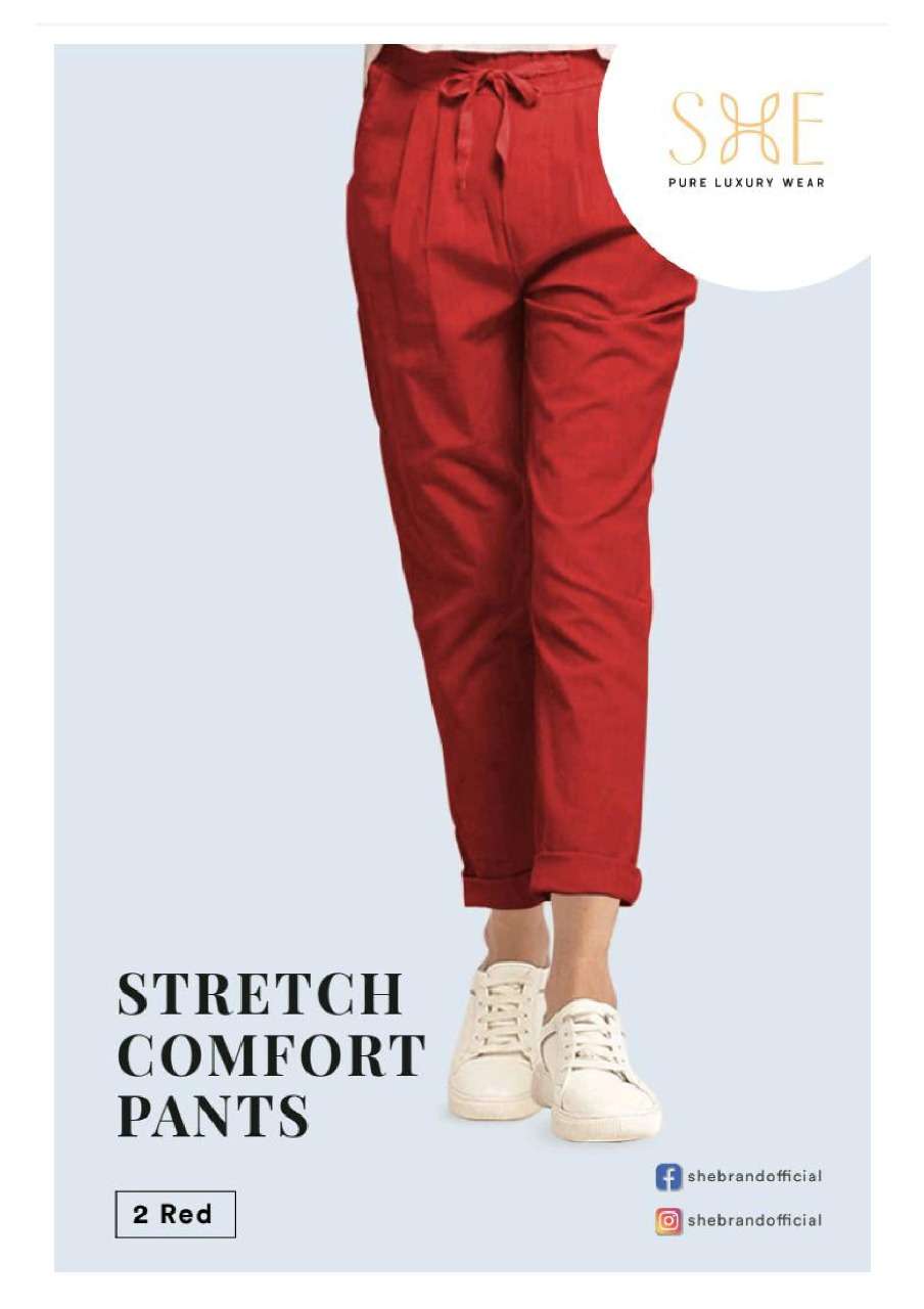 Stretch Comfort Pants By She Bottom Wear Pant For Women Girls