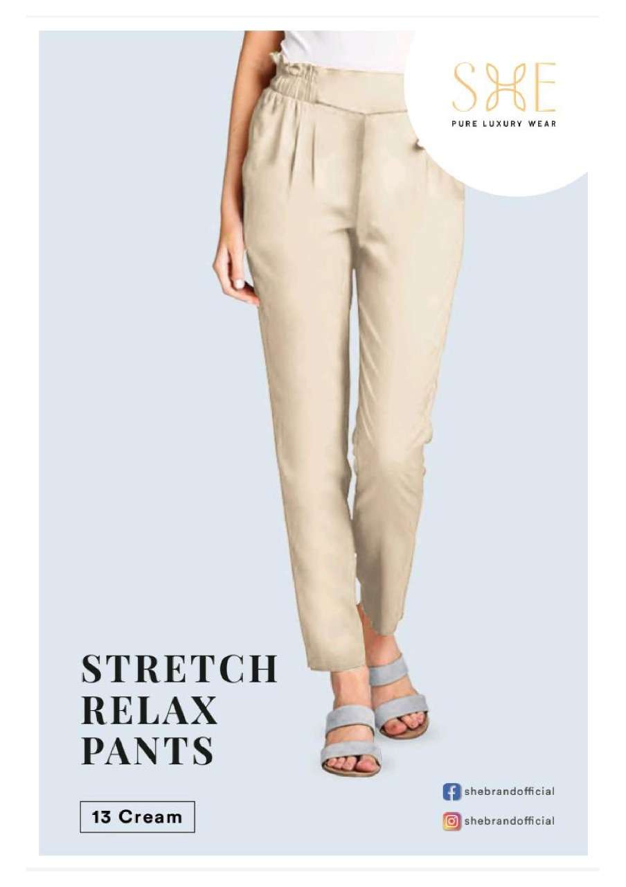 Stretch Relax Pants By She Brand Cotton Pants Exports