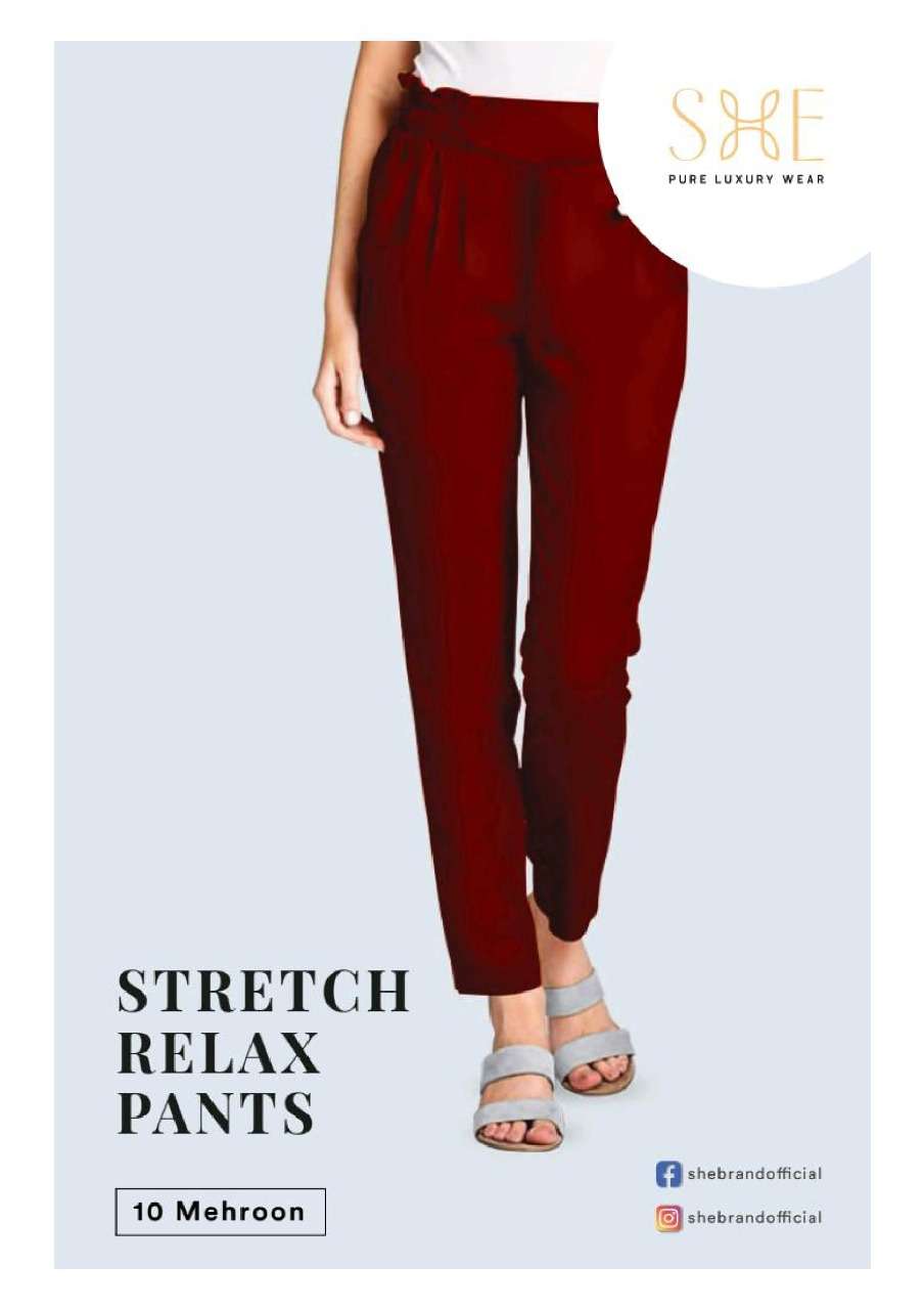 Stretch Relax Pants By She Brand Cotton Pants Exports
