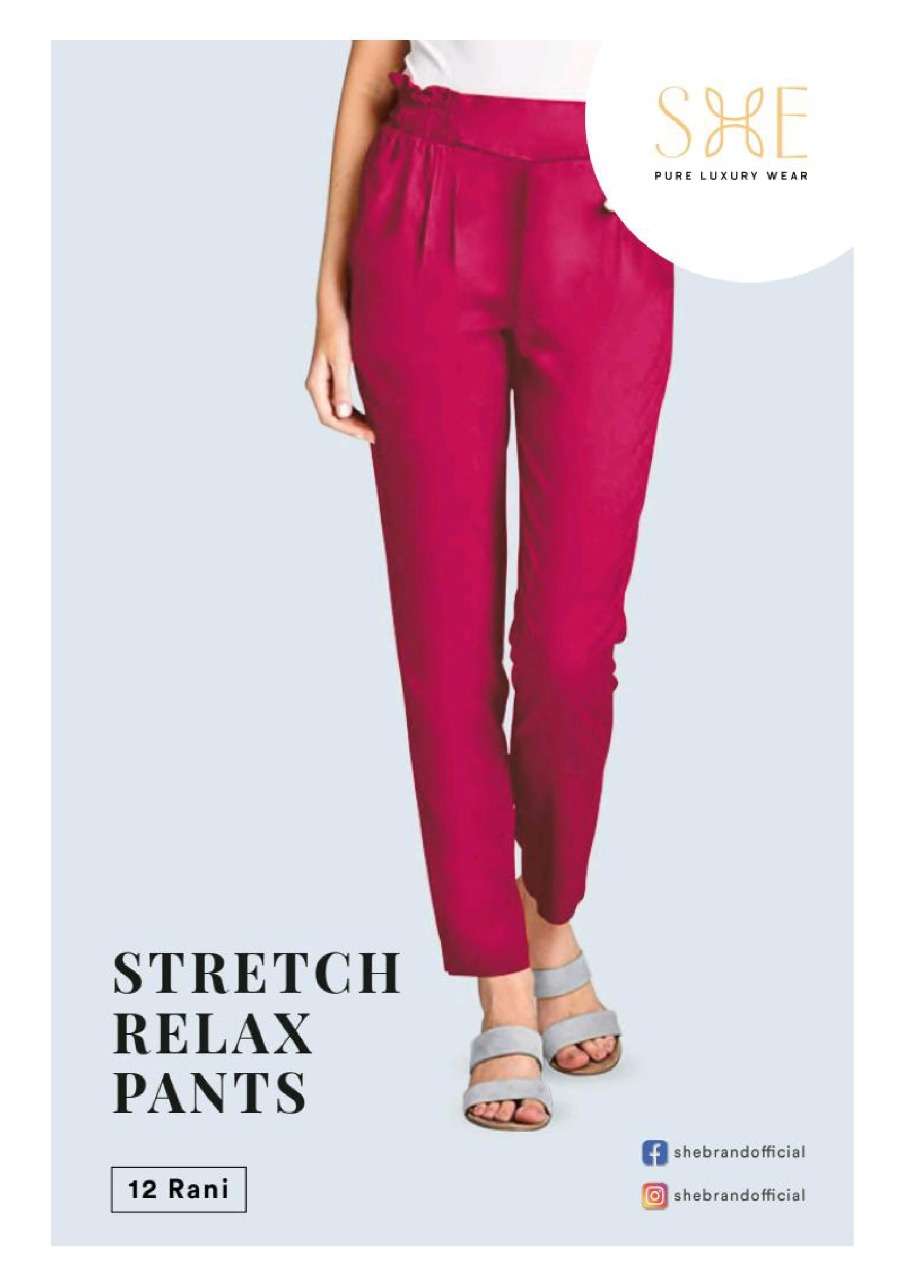 Stretch Relax Pants By She Brand Cotton Pants Exports
