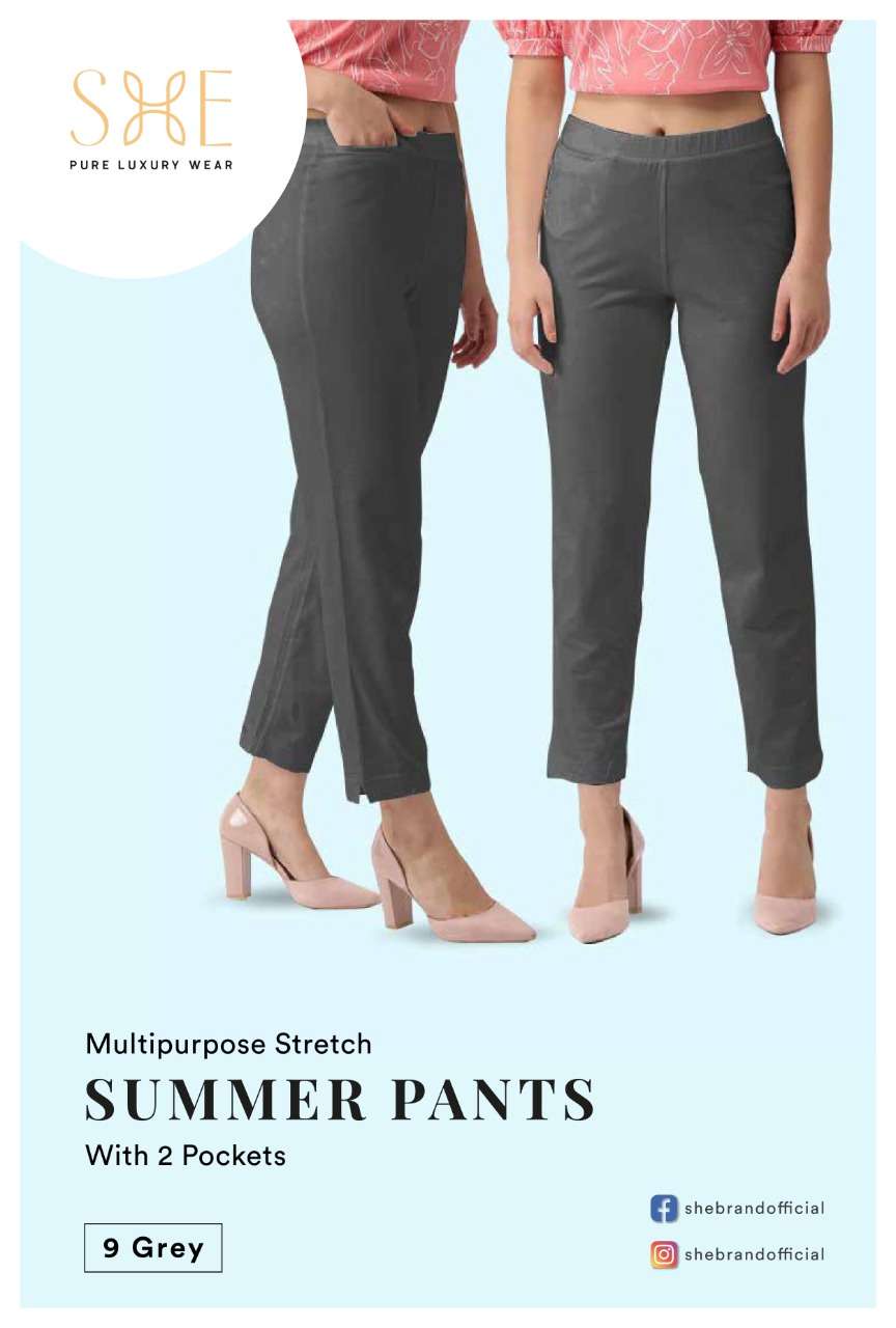 Summer Pants By She Brand Cotton Stretch Pant Exports