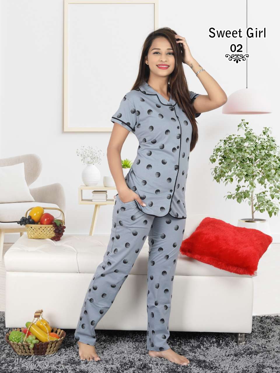 Sweet Girl By Fashion Talk Heavy Hosiery Cotton Night Suit Catalog Collection