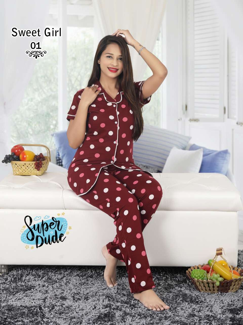 Sweet Girl By Fashion Talk Heavy Hosiery Cotton Night Suit Catalog Collection