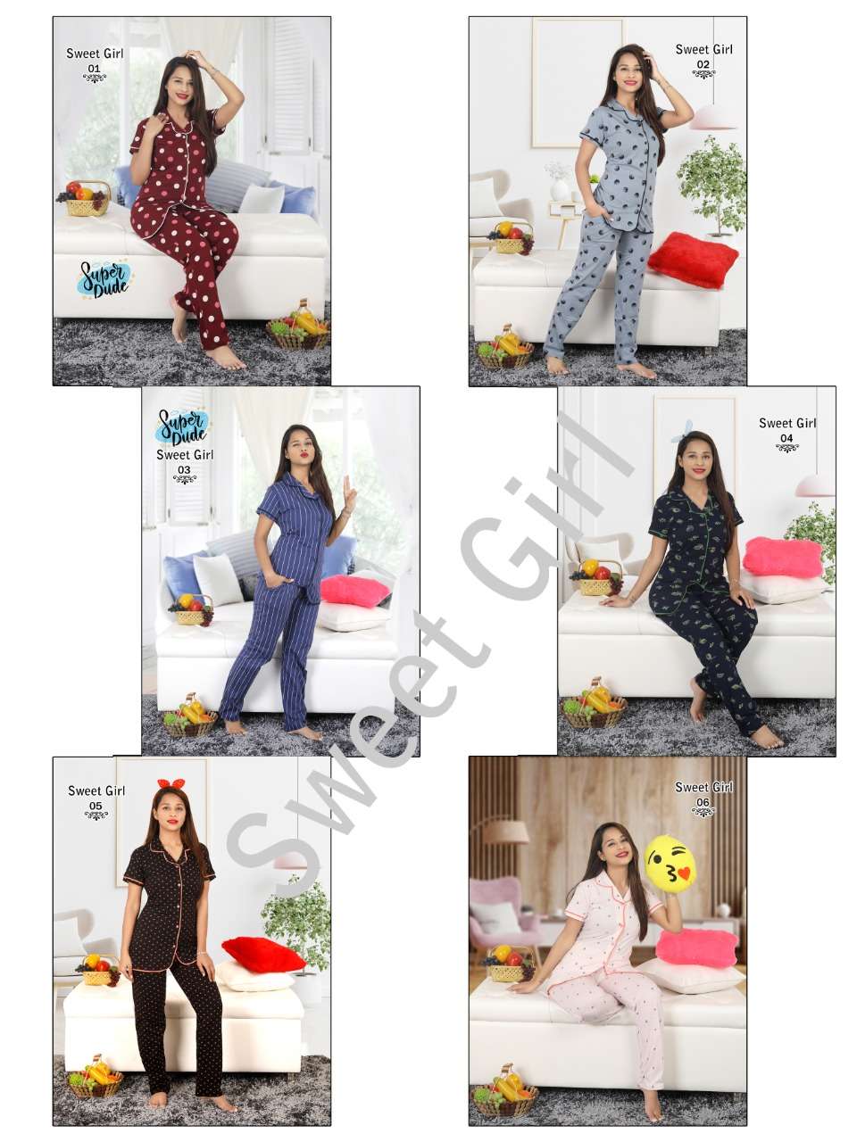 Sweet Girl By Fashion Talk Heavy Hosiery Cotton Night Suit Catalog Collection