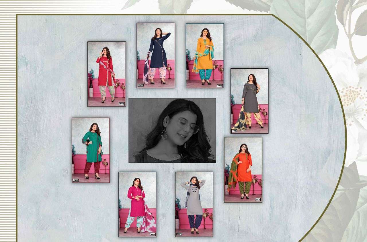 Trendy Sparsh Vol.2 Heavy Rayon Plain And Print Readymade Suit Catalog Collection