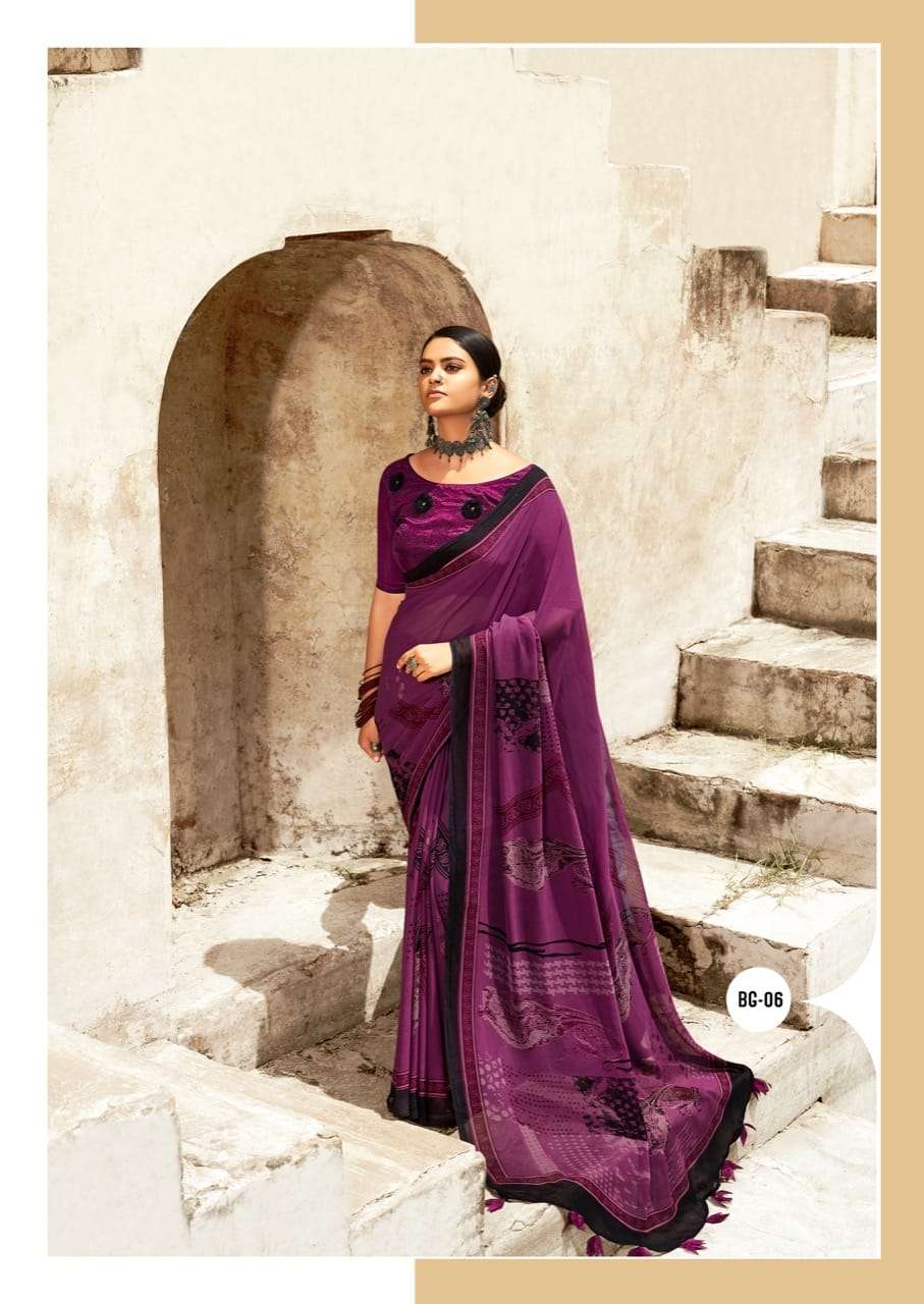 Black Georgette By Sr Brand Fancy Saris Dealer