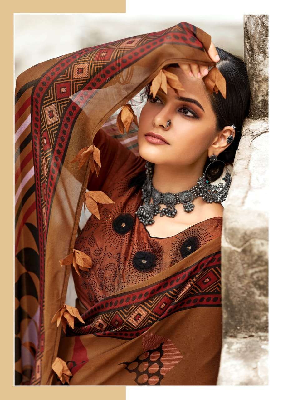 Black Georgette By Sr Brand Fancy Saris Dealer