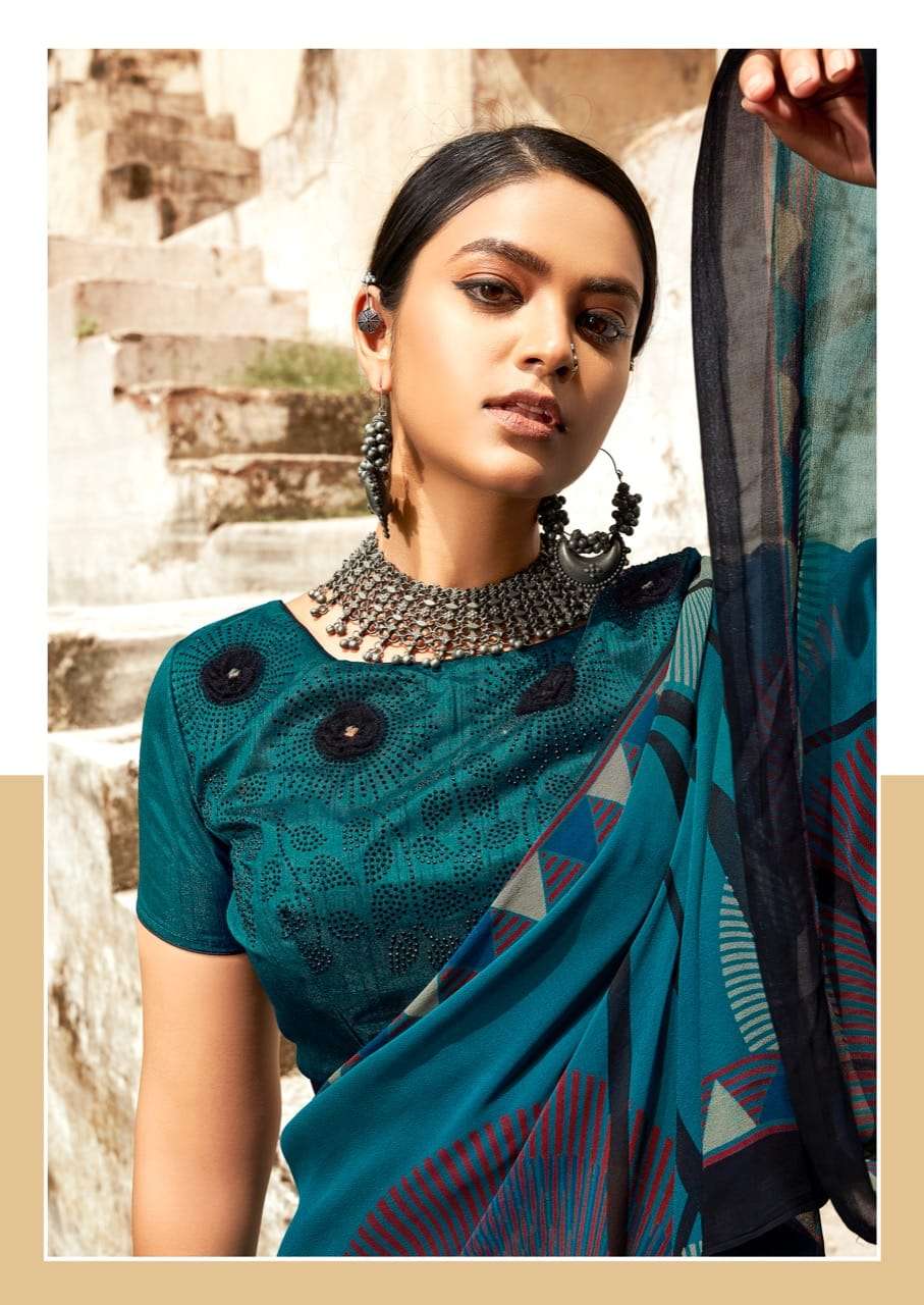 Black Georgette By Sr Brand Fancy Saris Dealer