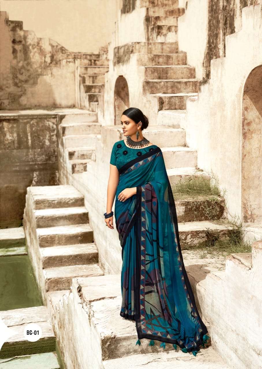 Black Georgette By Sr Brand Fancy Saris Dealer
