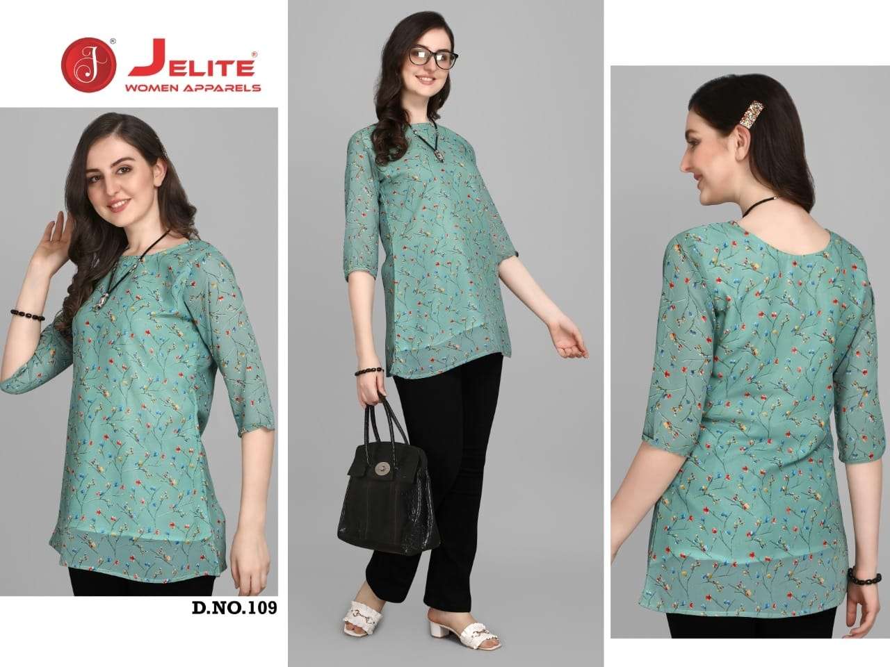 Georgette Tunic Vol 2 Short Tops By Jelite