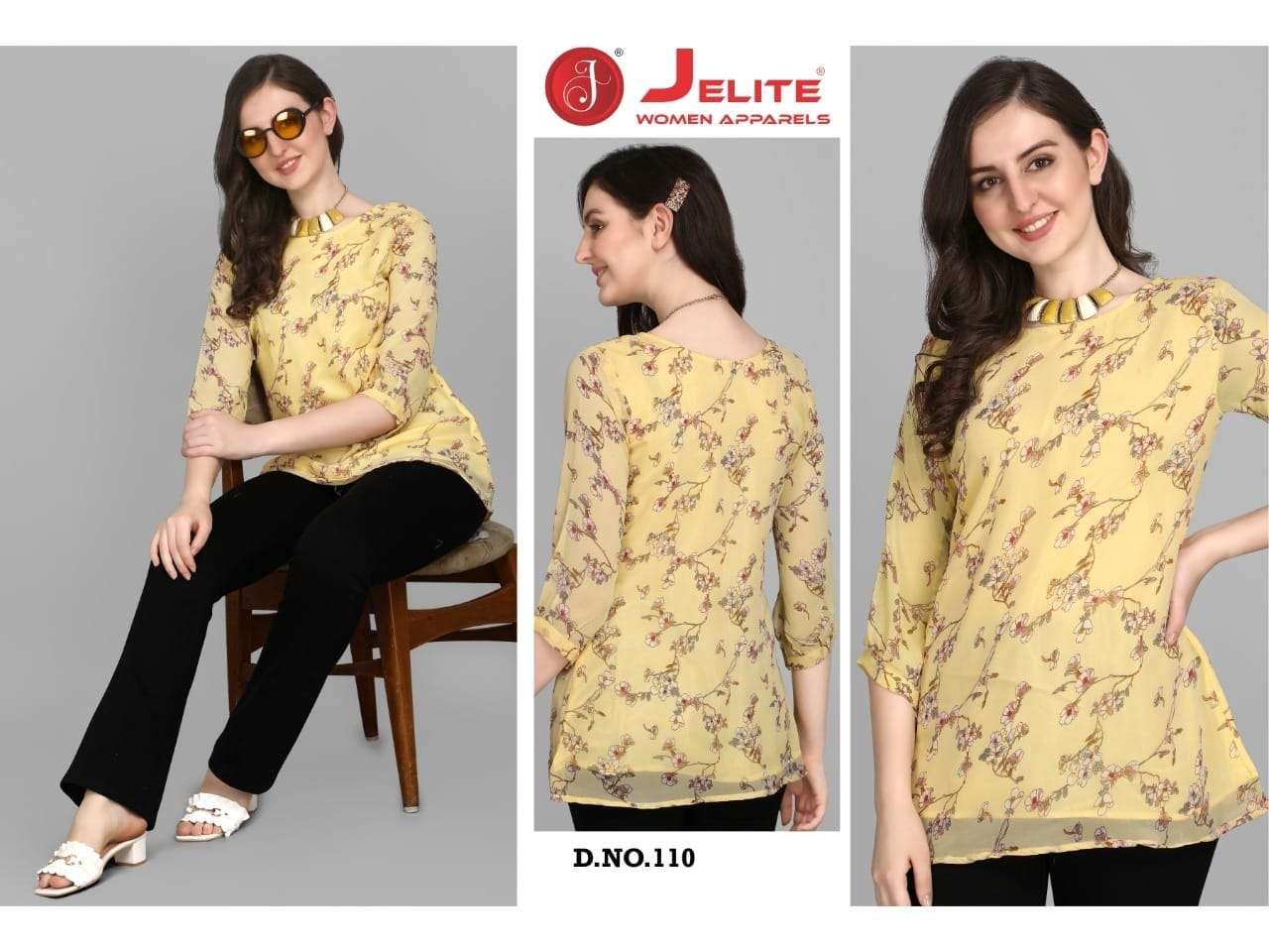 Georgette Tunic Vol 2 Short Tops By Jelite