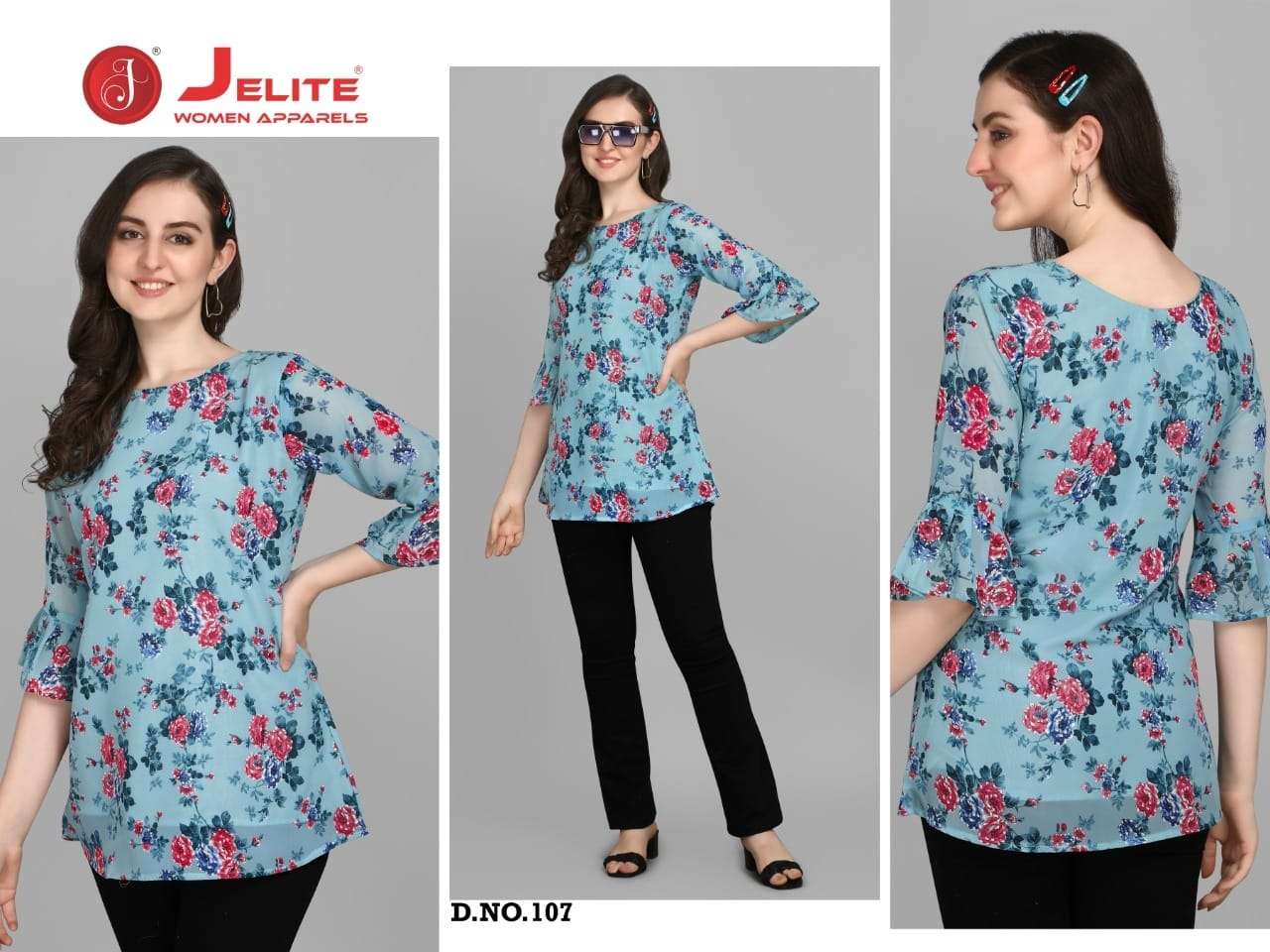 Georgette Tunic Vol 2 Short Tops By Jelite