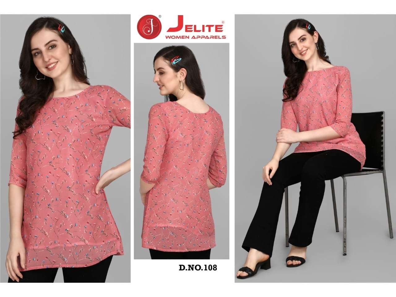 Georgette Tunic Vol 2 Short Tops By Jelite