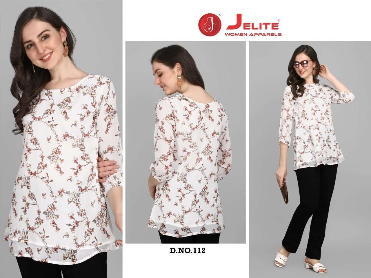 Georgette Tunic Vol 2 Short Tops By Jelite