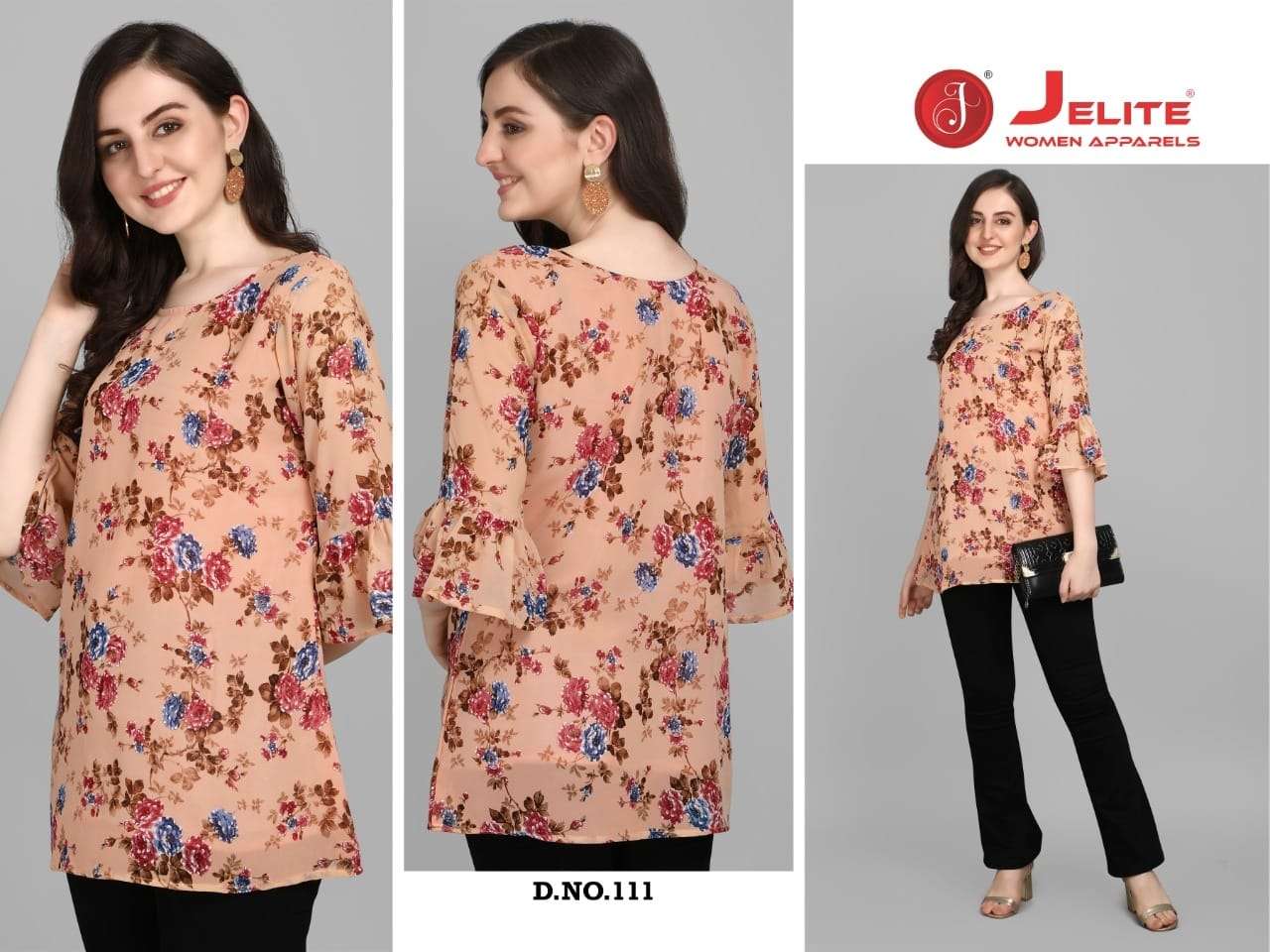 Georgette Tunic Vol 2 Short Tops By Jelite