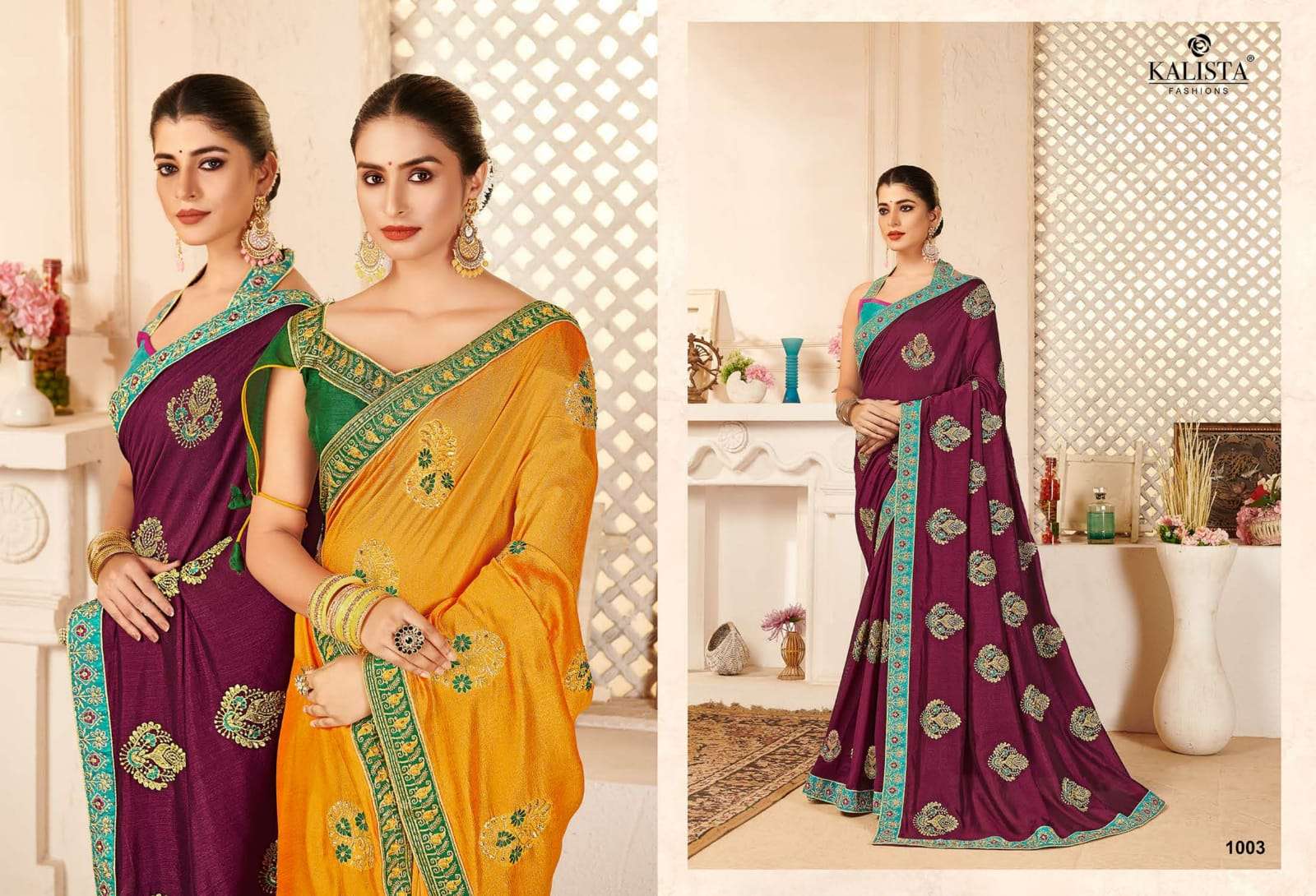 Kalista Sunaina Vol 3 Vichitra Silk Designer Saree
