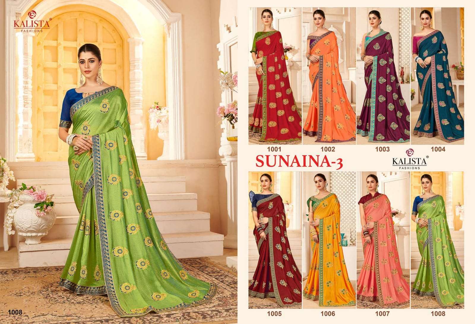 Kalista Sunaina Vol 3 Vichitra Silk Designer Saree