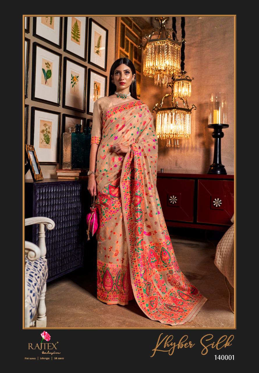 Khyber Silk By Rajtex Pure Kashmiri Modal Weaving Saree Online Shopping In India