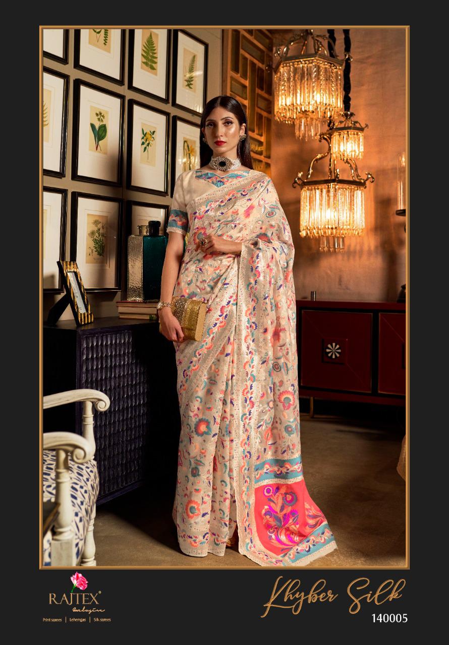 Khyber Silk By Rajtex Pure Kashmiri Modal Weaving Saree Online Shopping In India