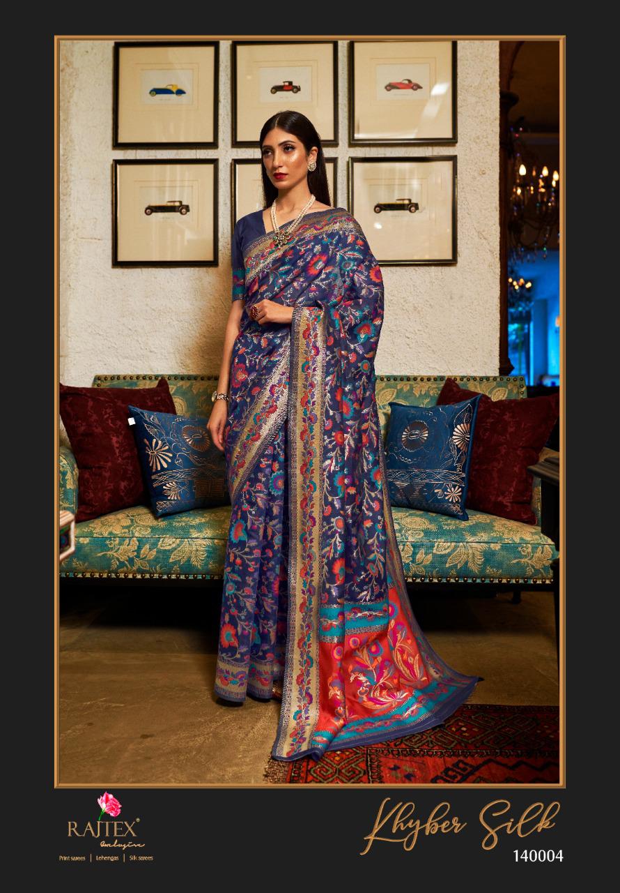 Khyber Silk By Rajtex Pure Kashmiri Modal Weaving Saree Online Shopping In India